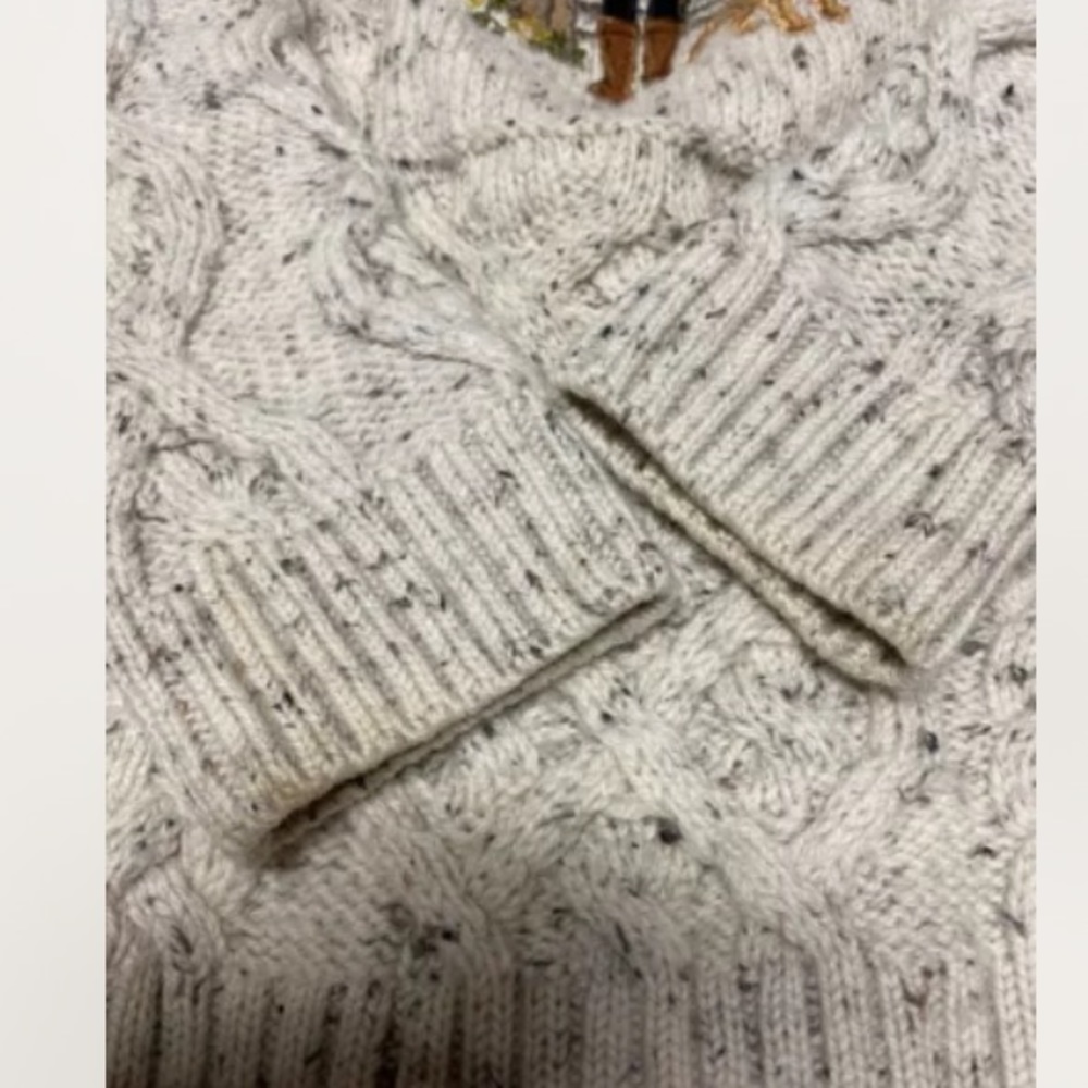 Acorn Women’s S Wool Sweater Woman With Dog Country Theme - Picture 5 of 7